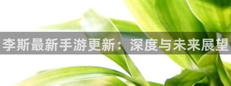 蓝冠娱乐在线登录：李斯最新手游更新：深度与未来展望
